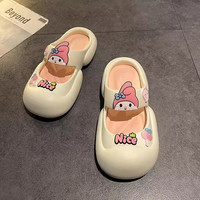 少女心可爱包头拖鞋女2025夏季新款沙滩外穿厚底防滑玛丽珍凉拖鞋