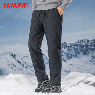 鸭鸭羽绒服 鸭鸭（YAYA）男士羽绒裤 直筒加厚松紧腰弹力保暖休闲裤子