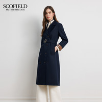 【免定金】Scofield女装英伦风格含棉风衣双排扣2025秋冬 藏青色 165