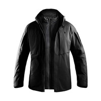 龙牙 雷神三合一五代冲锋衣男户外防风保暖冬防寒外套 极夜黑 M 175/96A