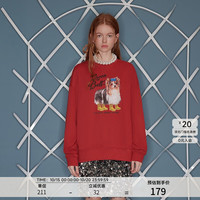 移动端、京东百亿补贴：GREEN BELT 女小狗圆领宽松长袖卫衣 100149571602