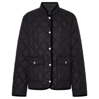 MO&Co.【轻暖漫游系列】羽绒服2025冬90鸭绒立领短款轻糯MBE4EIN056 黑色 XS /155