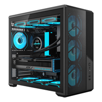 先马 巨浪1 豪华版 黑色 台式游戏电脑主机ATX散热机箱 玻璃侧透/背插主板/360冷排/11风扇位/快拆/Type-C