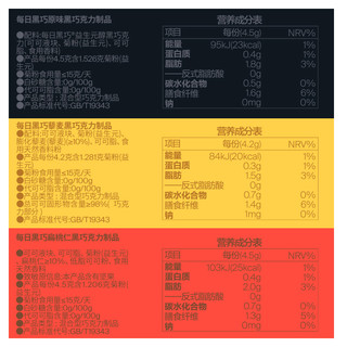 每日黑巧98%醇萃黑巧克力纯可可脂休闲零食0反式脂肪0白砂糖