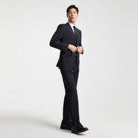 雅戈尔【95.5%羊毛】西服男春季羊毛舒适单西男士高端修身西装结婚外套 藏青 165A 165/88A
