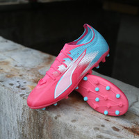 彪马（PUMA）小李子PUMA彪马ULTRA6 MATCH中端MG短钉足球鞋成人男108846 01 玫粉蓝10884601 4