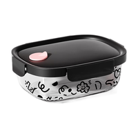 希乐扣Cilock耐热玻璃保鲜盒微波炉饭盒带饭便当餐盒 长圆分隔920ml 【彩盒装】长圆二分隔 920ml