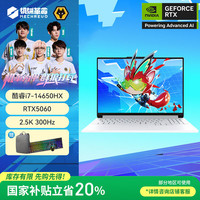 机械革命 极光X 潮玩版 酷睿i7HX 游戏本笔记本电脑i7-14650HX 32G 1T RTX5060 白包鼠套装