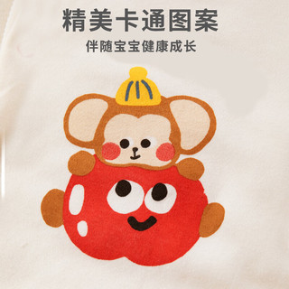 班杰威尔婴儿衣服秋冬季加厚夹棉连体衣宝宝棉服外套 加厚月亮熊棉衣 80码