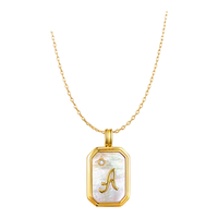 ZEGL真柳字母项链吊坠吊坠锁骨链配饰高级感女生送闺蜜生日礼物 字母项链A