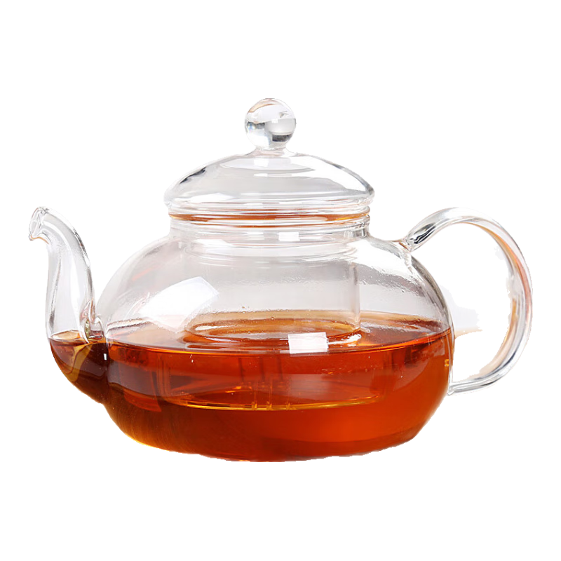 正扬 玻璃壶 高硼硅耐热玻璃花茶壶功夫红茶具泡冲茶器 玻璃600ML茶壶-西施款