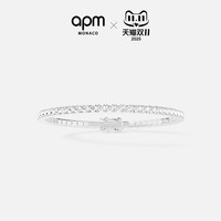 APM Monaco密镶网球手链银白色手饰经典简约时尚