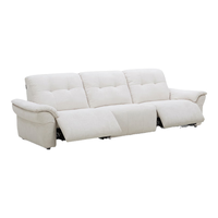 LAZBOY/乐至宝 零靠墙 电动功能沙发 磨毛风格面料-羽翼白-2.49m三人位双电动-7天 3人/三人