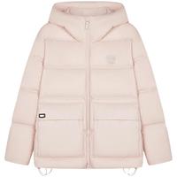 Teenie Weenie【泡芙系列】小熊女25年冬90鸭绒简约连帽羽绒服外套 粉色 XS