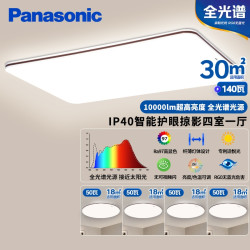 松下 Panasonic 掠影全光谱IP40防尘防虫 四室一厅套装灯