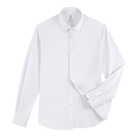 欧定头等舱冬暖融雪白蓝暖绒高弹衬衫加厚保暖衬衣 融雪蓝2.0 40  40 （124斤以内）