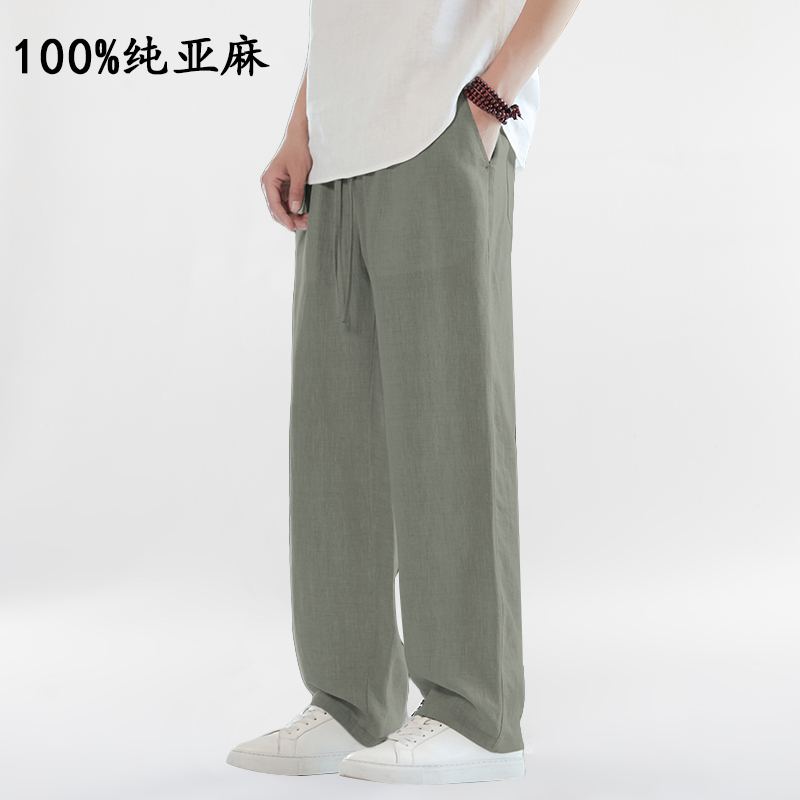 灰绿色【100%纯亚麻】