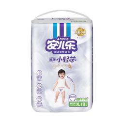 安儿乐 薄薄小轻芯系列 透气 儿童拉拉裤  通用 18片 XL