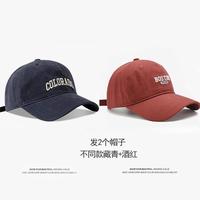 Mountainpeak 韩版刺绣棒球帽子软顶加宽大帽檐遮阳鸭舌帽保暖围巾帽