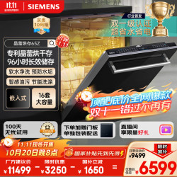 西门子 SIEMENS SJ65ZX00MC 嵌入式洗碗机 16套 黑色面板