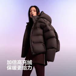 波司登 90绒加厚连帽泡芙羽绒服 至高充绒252g B250243102