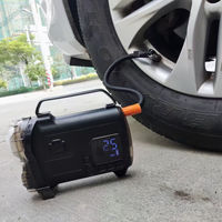 丰田 汽车充气泵路虎霸道奔驰车载双缸自动充停照明车载充气泵 2024救援充气启动设备8000毫安