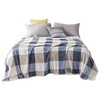 博洋（BEYOND）披肩毯四季加厚毯子保暖绒毯办公室空调毯午睡毯薄盖毯车载毛毯 格致【单层】 100*150cm