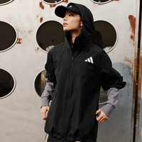 adidas 阿迪达斯 拒水休闲梭织连帽夹克外套男女秋季adidas阿迪达斯轻运动