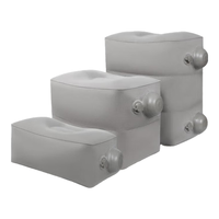 JEEP充气脚垫户外旅行折叠便携式懒人脚垫休闲充气脚垫家用脚垫 蓝色3层可调节