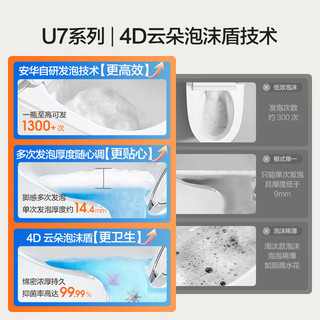  ANNWA/安华 4D泡沫盾 智能马桶+泡沫盾+水箱+自动感应+加热  305/300mm