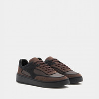 BALLY巴利25秋冬RAISE拼色皮革男士休闲运动鞋6312004 乌木色/黑色 39