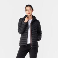 迪卡侬(DECATHLON)羽绒服冬户外加厚长款连帽运动短款羽绒滑雪内胆外套 女款经典黑