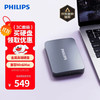 飞利浦 2TB 移动硬盘 USB3.0 高速大容量21PD系列 2.5英寸 电脑机械硬盘