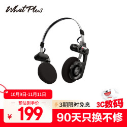 问加WHATPLUS RETRO3代 电镀系列 头戴式便携小巧无线蓝牙耳机运动耳机颜值拍照耳机同款 R3  金属黑（亮面）