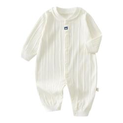 婧麒 婴儿衣服春秋装宝宝秋季连体衣纯棉家居服四季款外出哈衣爬服