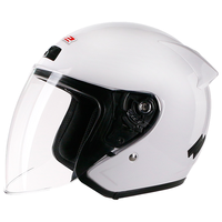 LS2摩托车头盔四分三盔电动助力车四季大尾翼大码男女半盔OF608 哑黑 XL(57-58CM)