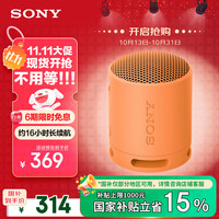 索尼 SONY SRS-XB100 蓝牙音箱 音响 迷你便携 重低音16小时续航 户外音箱 IP67防水防尘 橙色