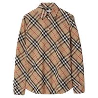 BURBERRY| 女装修身版型格纹棉质长袖衬衫