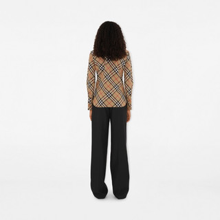 BURBERRY| 女装修身版型格纹棉质长袖衬衫 6