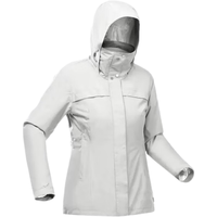 迪卡侬 机能冲锋衣三合一男女抓绒夹克男女防风防水保暖外套可拆抓绒衣 女款 云暮灰 XL