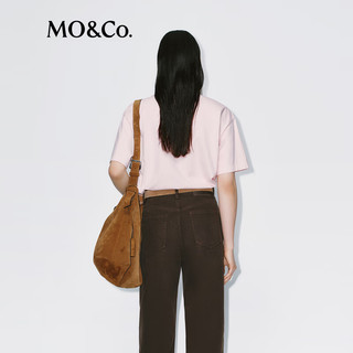  MO&Co./摩安珂 抗菌防螨 女士T恤  雾粉色 S