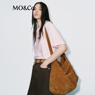  MO&Co./摩安珂 抗菌防螨 女士T恤  雾粉色 S
