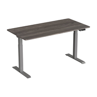 乐歌电动升降桌电脑桌双电机站立办公 E3/1.4m实木黑胡桃木色带排插 E3灰腿|橡胶木|黑胡桃木色