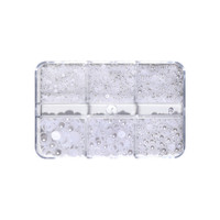 Limitpretty 美甲珍珠饰品圆形半圆平底白珠珍珠迷你钢珠小尺寸百搭指甲装饰钻