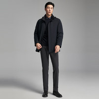 雅戈尔(YOUNGOR)羽绒服男品质面料鹅绒充绒立领可脱帽羽绒服轻盈保暖2025新品 藏青VLYD419888FTA