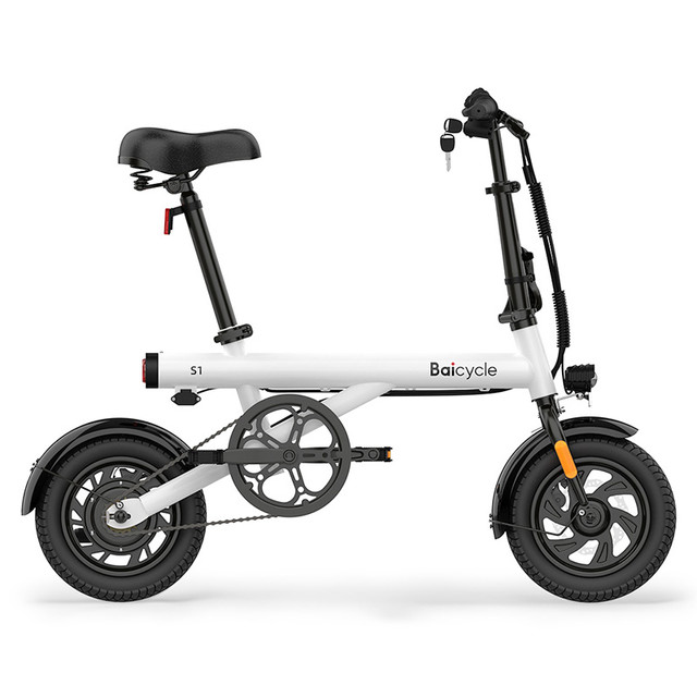 Baicycle S1 电动自行车 36V6.0Ah锂电池 白色