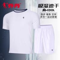 乔丹 运动套装男短袖短裤T恤夏季房跑步服两件套