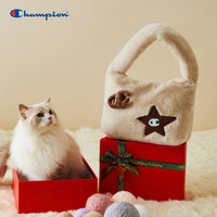 Champion 冠军冬季单肩包星星饼干男女休闲潮流手提包 深蓝 均码