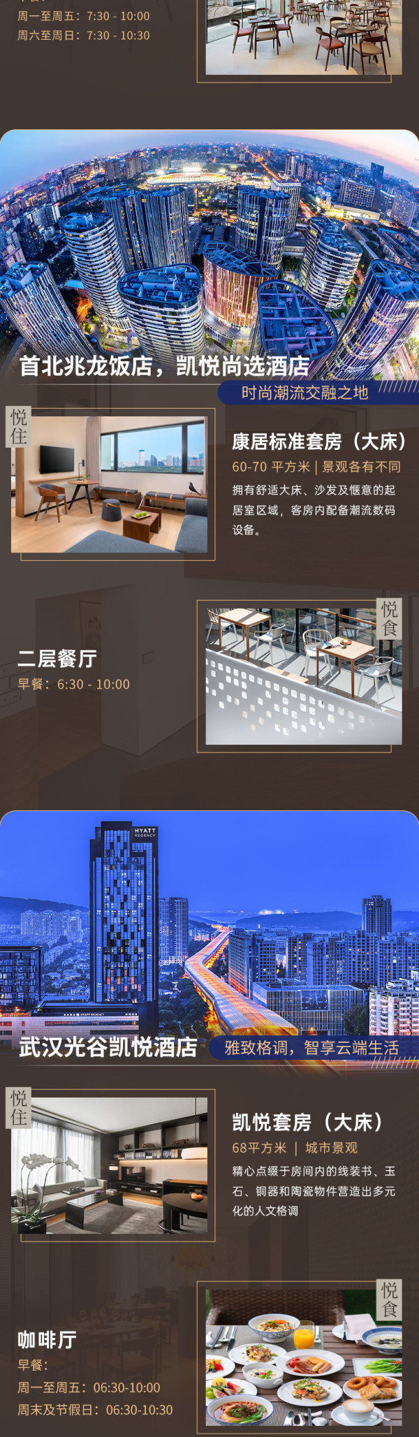 【双11】凯悦酒店集团17城19店2晚套房连住双早及700元餐饮消费额通兑套餐