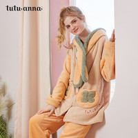 tutuanna家居服套装 女 立体水果连帽长袖睡衣套装 181705-09 均码 上衣160/84A 裤子160/70A